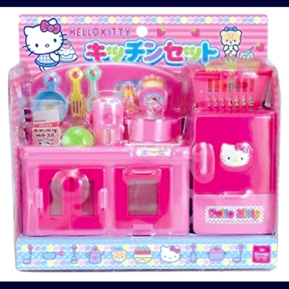 Hello Kitty kitchen play set, great for kids and collectors. Fun toys from Japan